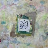 Centennial collage and encaustic painting by Amy Smith