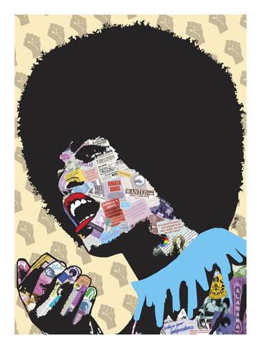 Angela Davis pop art limited edition print thumb