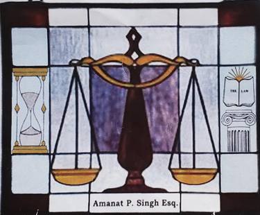 A Commissioned Stained Glass Window (Personalized for any lawyer) thumb