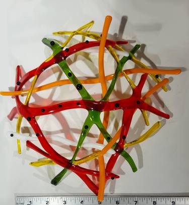 9a-Organic-Variation-Bullseye-Green,-red,-yellow-and-orange--with-black--Goo-Gaas image