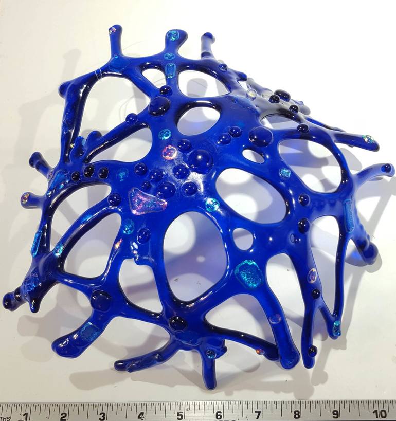 14a Organic-Variation-Blue on Blue-with-Goo-Gaas Sculpture by Nanci  Schrieber-Smith | Saatchi Art