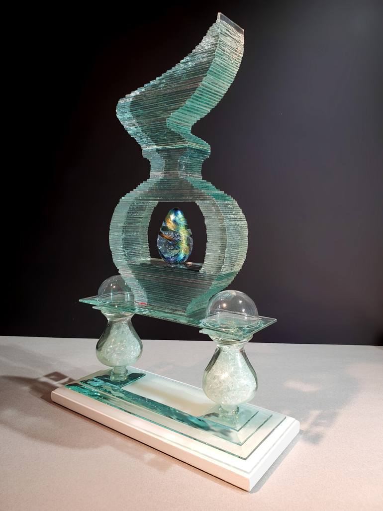 Original Art Deco Still Life Sculpture by Nanci Schrieber-Smith