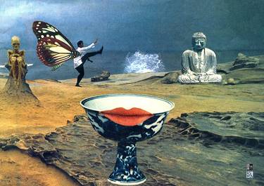 Original Surrealism Time Collage by Kirti Michel