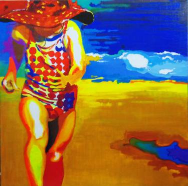 Original Figurative Beach Paintings by Renato Araujo