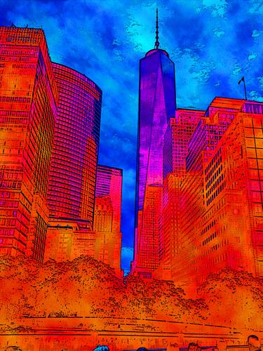 New York in orange and blue - Limited Edition 1 of 3 thumb