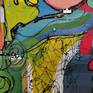 Detail of colors, texture and metal inclusions