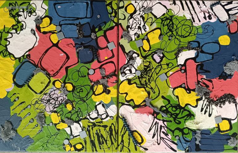 Original Abstract Painting by Paulina Herz | Abstract Art on Canvas | Put yourself together