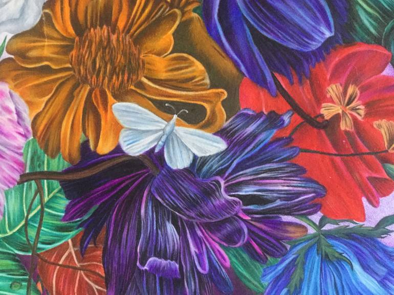 Original Floral Drawing by Stefania Puntaroli