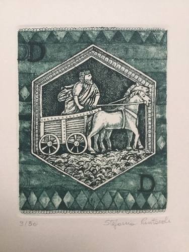 Original Horse Printmaking by Stefania Puntaroli