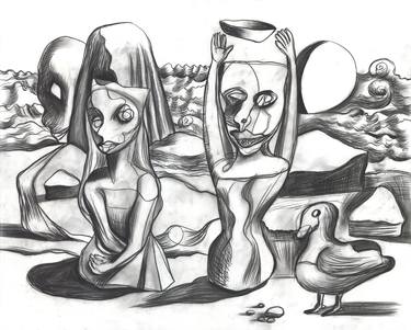 Print of Surrealism Fantasy Drawings by Alisha Sufit