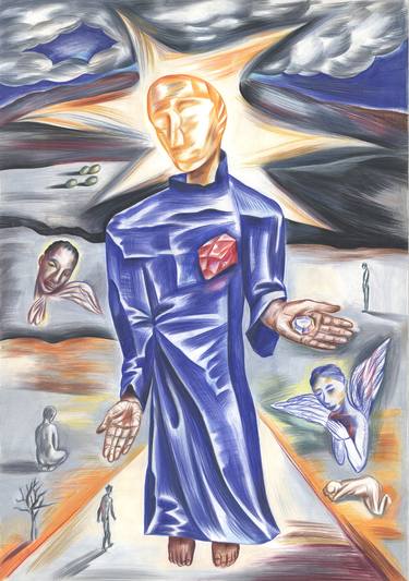 Print of Surrealism Religious Drawings by Alisha Sufit