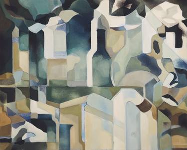 Original Cubism Abstract Paintings by Sherry Xiaohong Chen