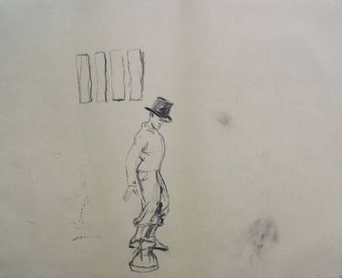 Original Expressionism People Drawings by Bonneke Weber