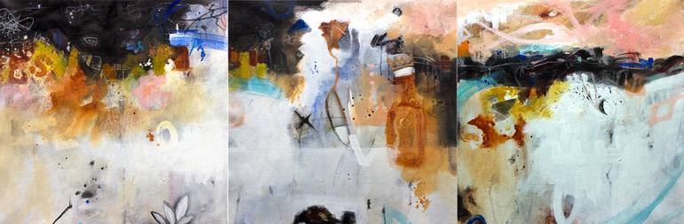 Original Abstract Expressionism Abstract Painting by Behzad Tabar