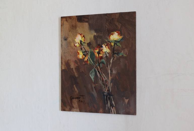 Original Figurative Floral Painting by Pavlo Gryniuk