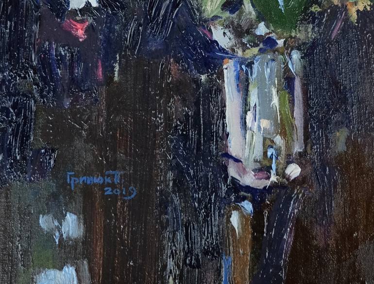 Original Figurative Floral Painting by Pavlo Gryniuk