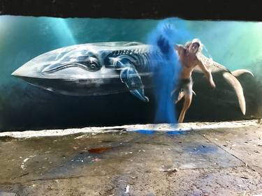 Original Abstract Animal Painting by Mark Huebner 