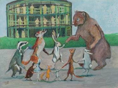 Original Expressionism Animal Paintings by Julie Barnes