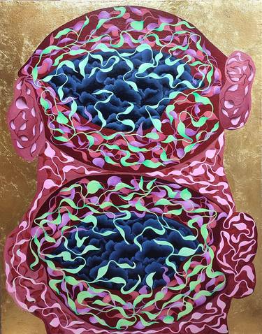 Original Surrealism Abstract Painting by Ting Tan-Mayershofer