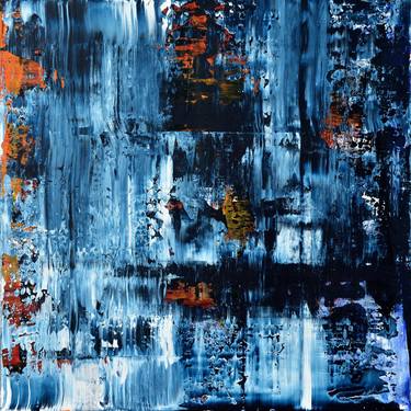 Abstract #59 - Orange, Blue, White thumb