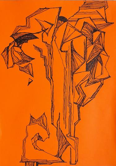 Original Abstract Expressionism Abstract Drawings by Andrii Akhtyrskyi