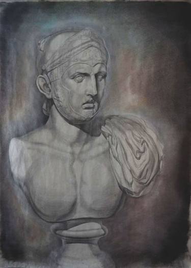 Original Portraiture Classical mythology Drawings by Andrii Akhtyrskyi