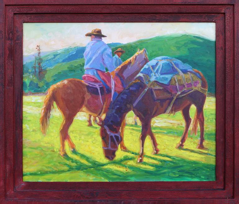 Original Impressionism Horse Painting by Bertram Poole