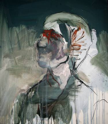 Original Abstract Portrait Paintings by Romy van Rijckevorsel