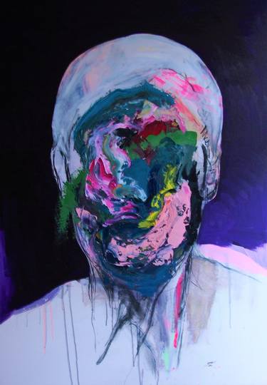 Original Abstract Portrait Paintings by Romy Van Rijckevorsel