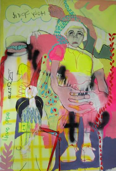 Print of Abstract People Paintings by Romy van Rijckevorsel