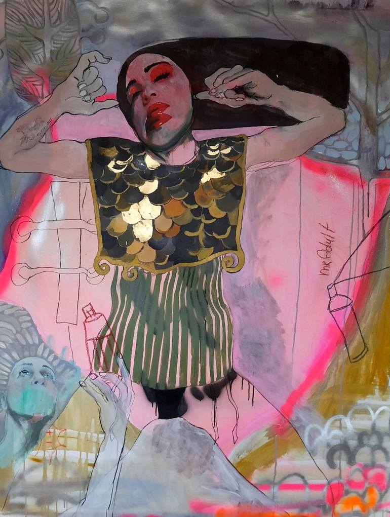 Original Pop Art Portrait Paintings by Romy Van Rijckevorsel
