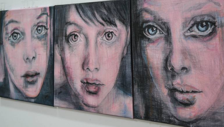 Original Expressionism People Painting by Nena Stojanovic