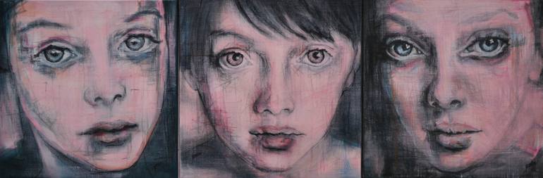 Original Expressionism People Painting by Nena Stojanovic