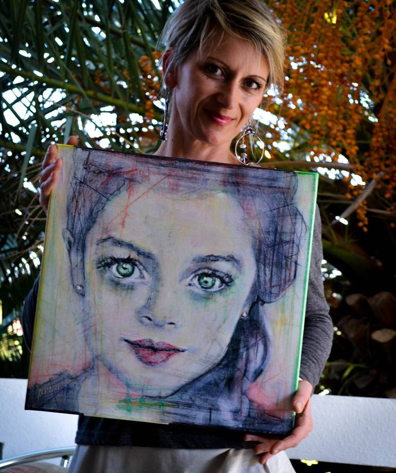 Original Portrait Painting by Nena Stojanovic