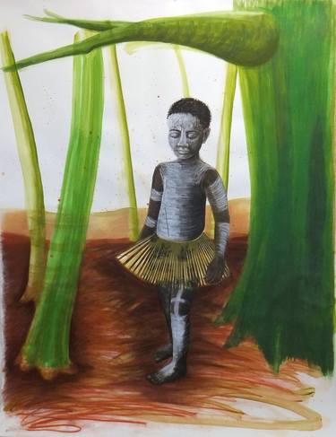 Original Realism Children Drawings by Antoinette Bol