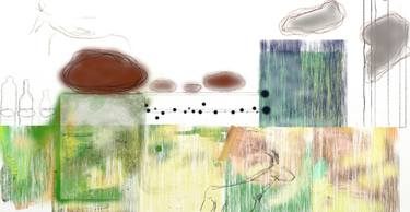 Original Abstract Landscape Drawings by Ruud Starke