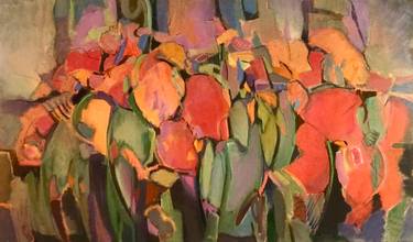 Original Abstract Expressionism Floral Paintings by Jasna Bell