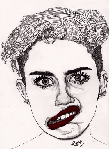 Miley with Red Lips thumb