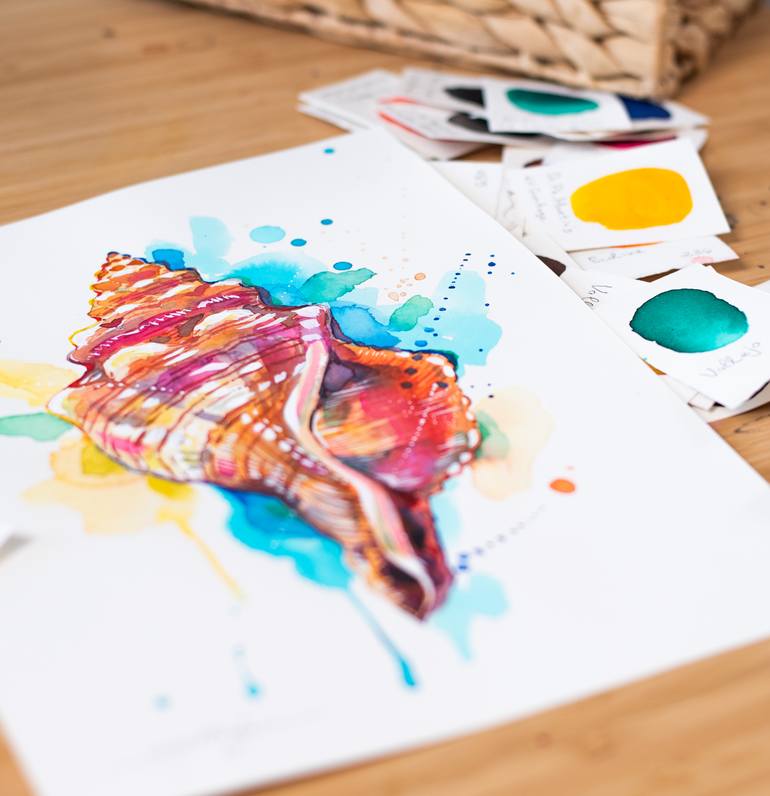 Seashell Painting by Slaveika Aladjova | Saatchi Art