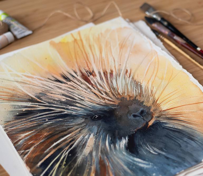 Original Abstract Animal Painting by Slaveika Aladjova