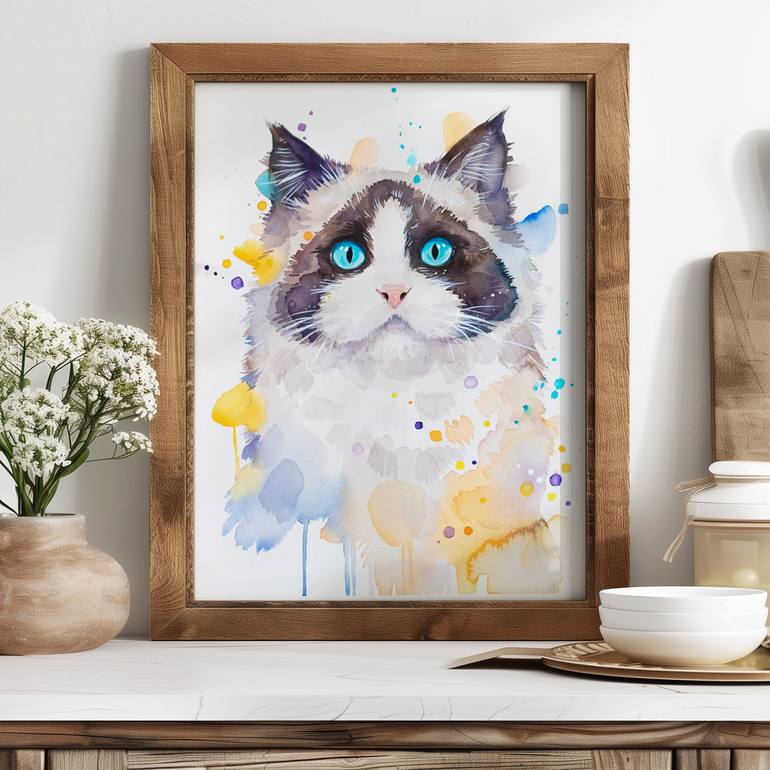 Original Abstract Animal Painting by Slaveika Aladjova