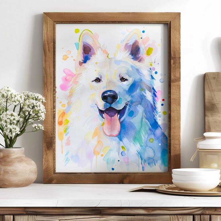 Original Abstract Animal Painting by Slaveika Aladjova