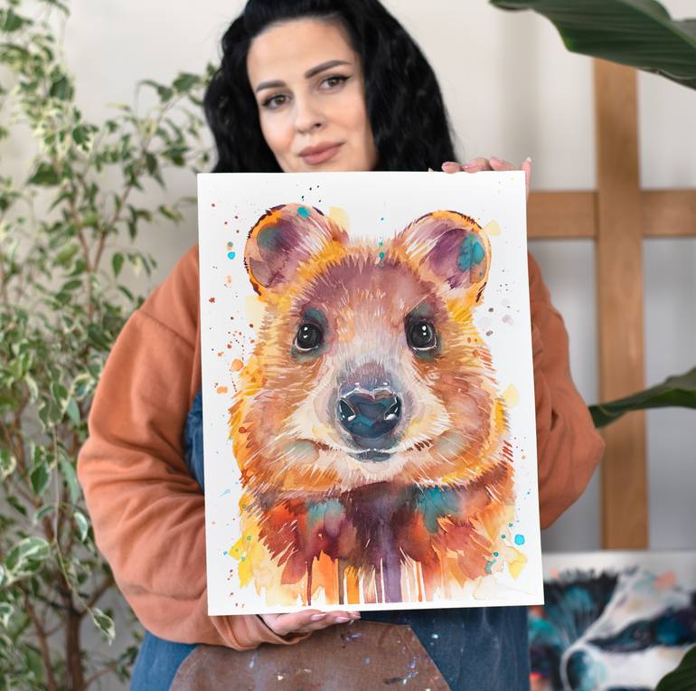 Original Abstract Animal Painting by Slaveika Aladjova