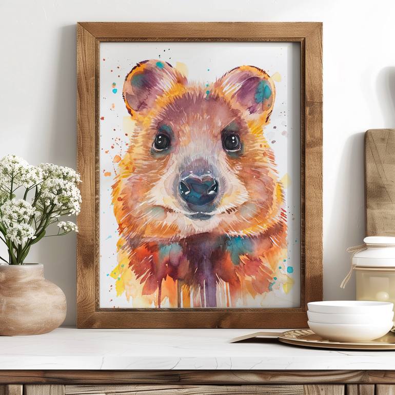 Original Abstract Animal Painting by Slaveika Aladjova