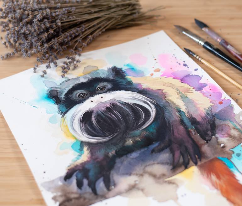 Original Abstract Animal Painting by Slaveika Aladjova