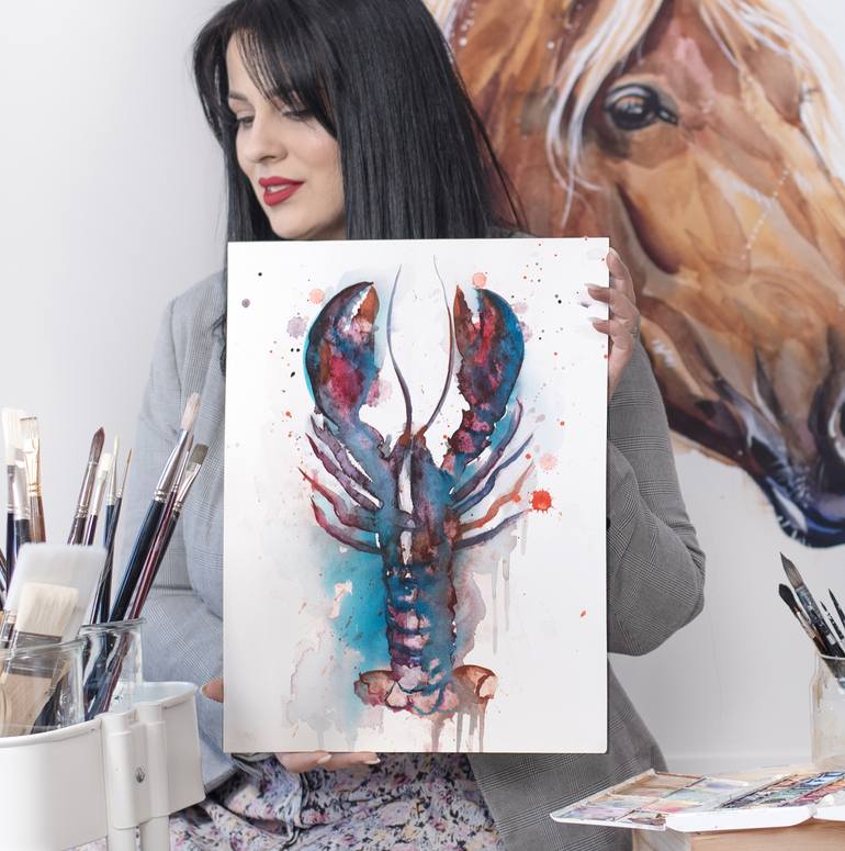 Original Abstract Animal Painting by Slaveika Aladjova