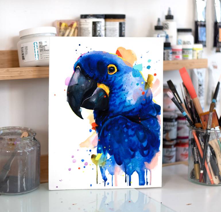 Original Abstract Animal Painting by Slaveika Aladjova