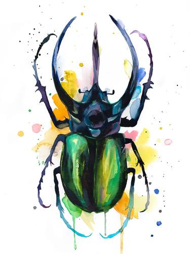 Original Abstract Animal Painting by Slaveika Aladjova