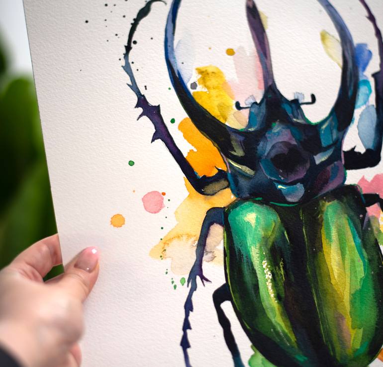 Original Abstract Animal Painting by Slaveika Aladjova
