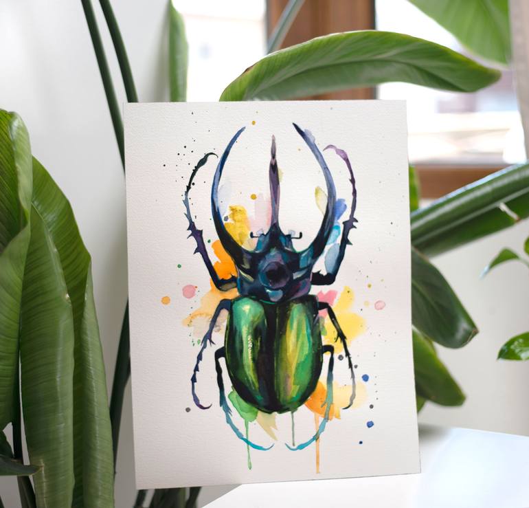 Original Abstract Animal Painting by Slaveika Aladjova